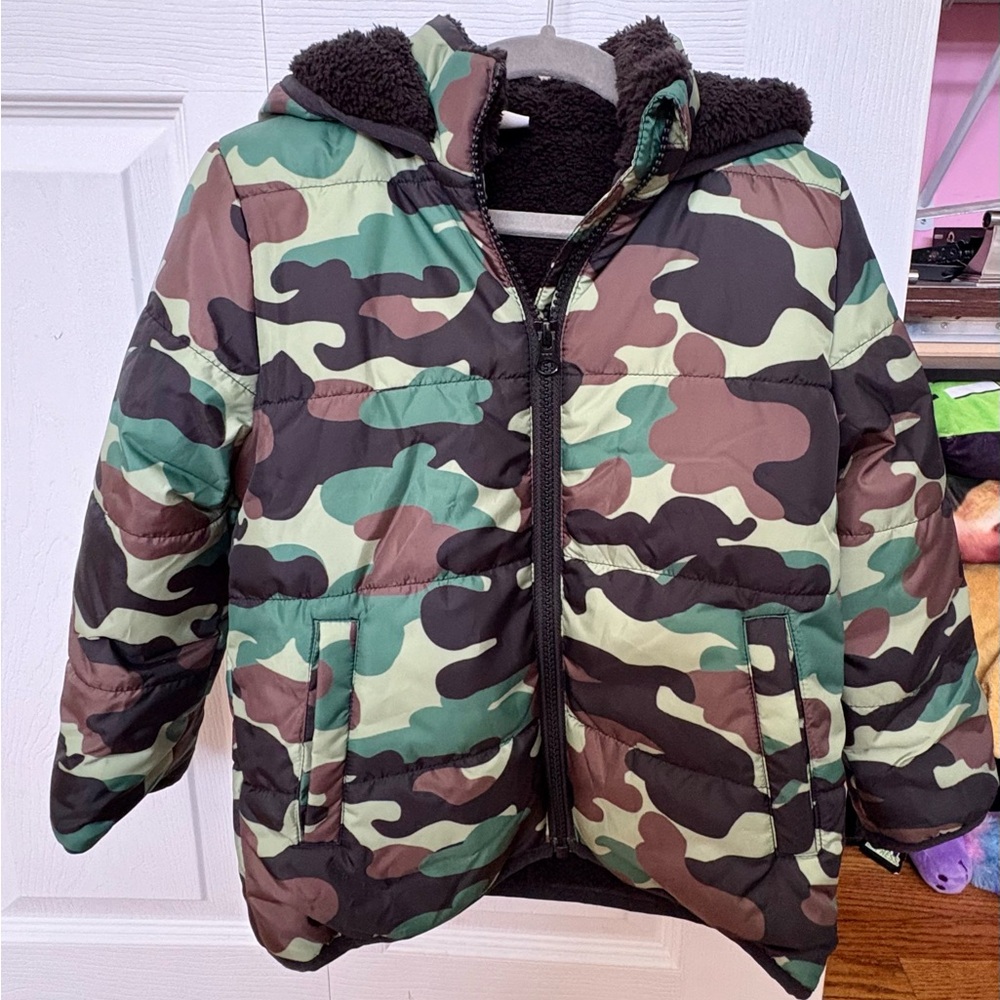 George Hats Kids Camouflage Puffer Jacket